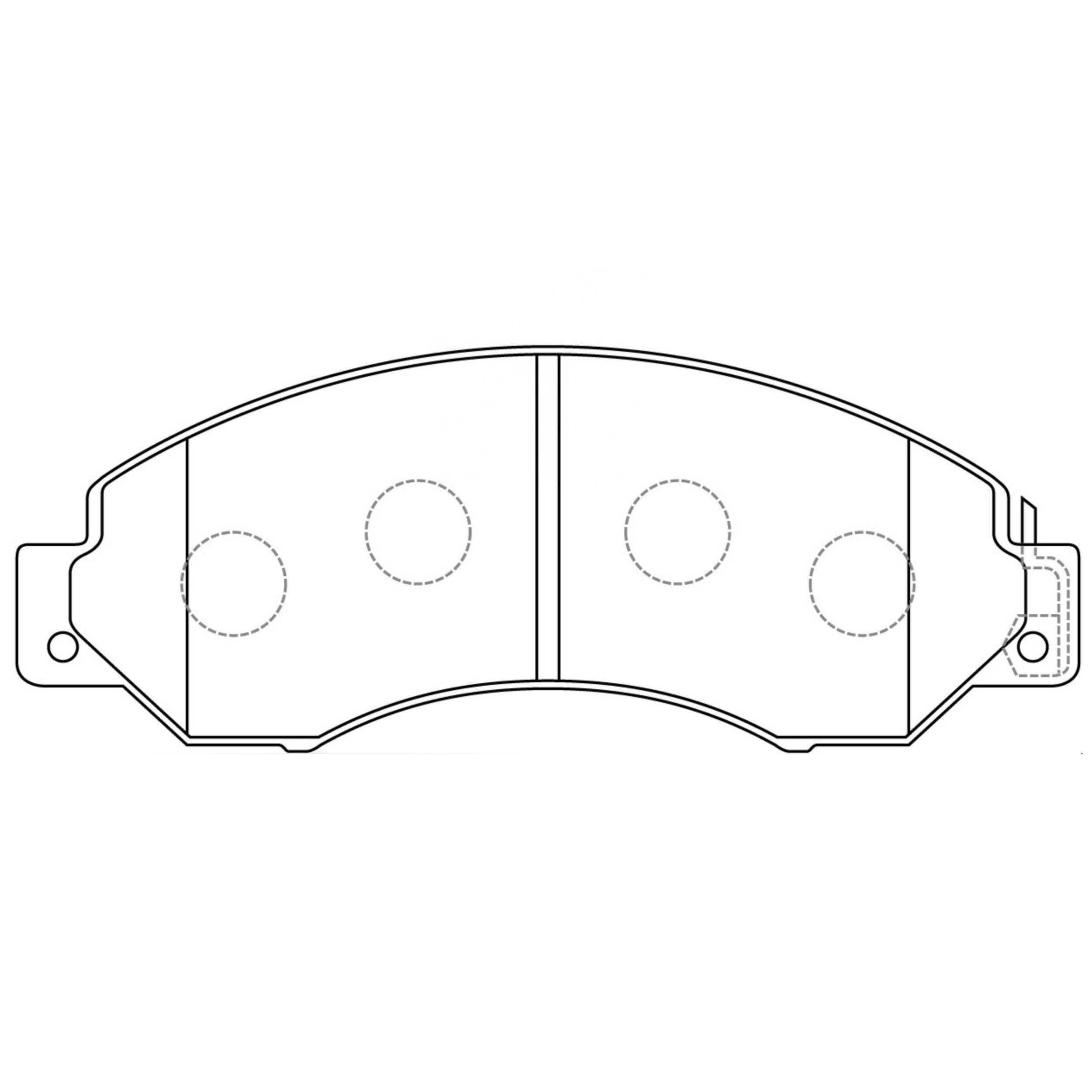 High Performance Factory Auto Parts Brake Pads (Pastillas De Freno) OEM Disc D701/D646 Is Front Axle Brake for NISSAN